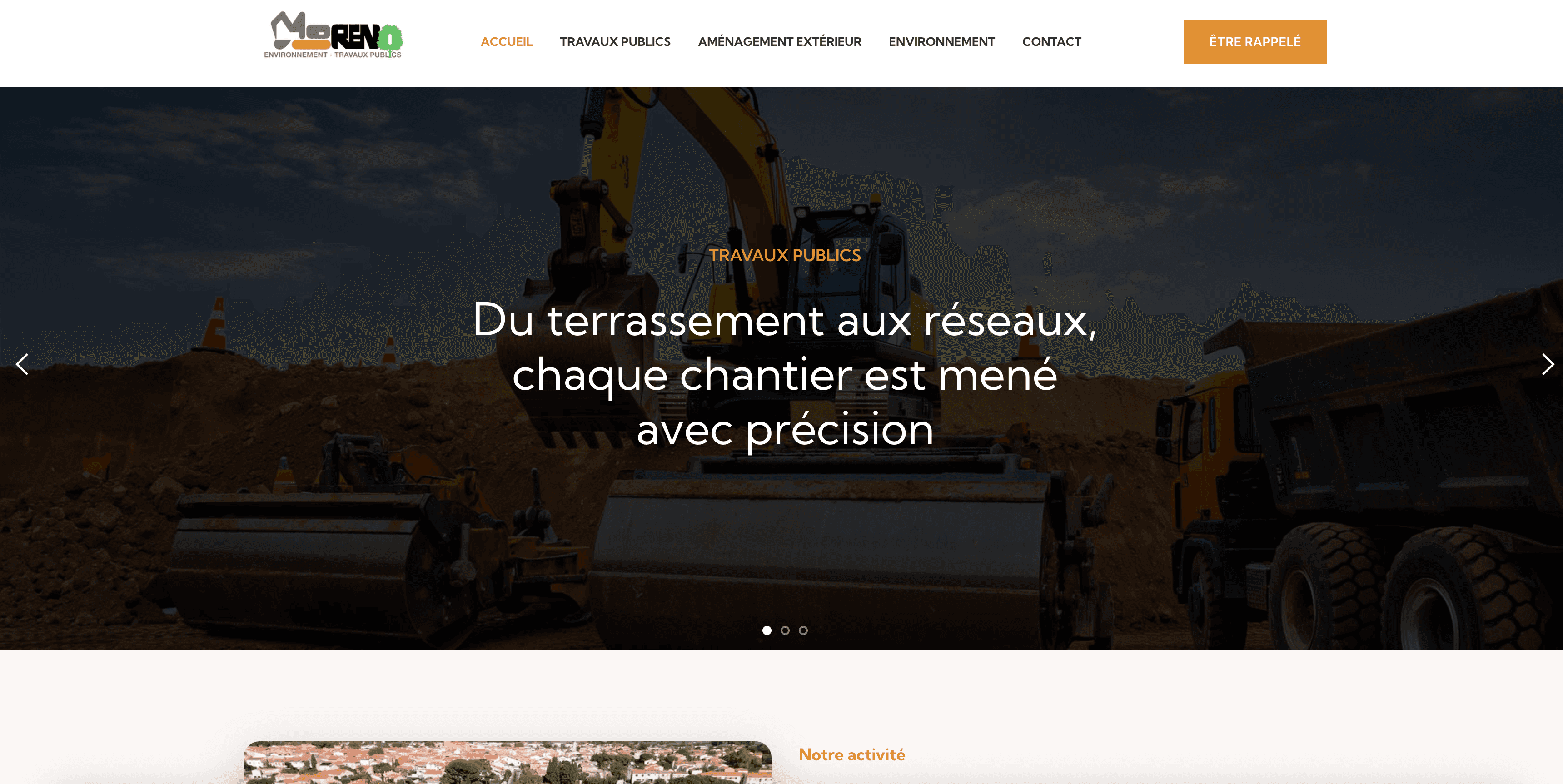 Moreno Environnement — Site internet créé par Fibroweb, agence web à Perpignan