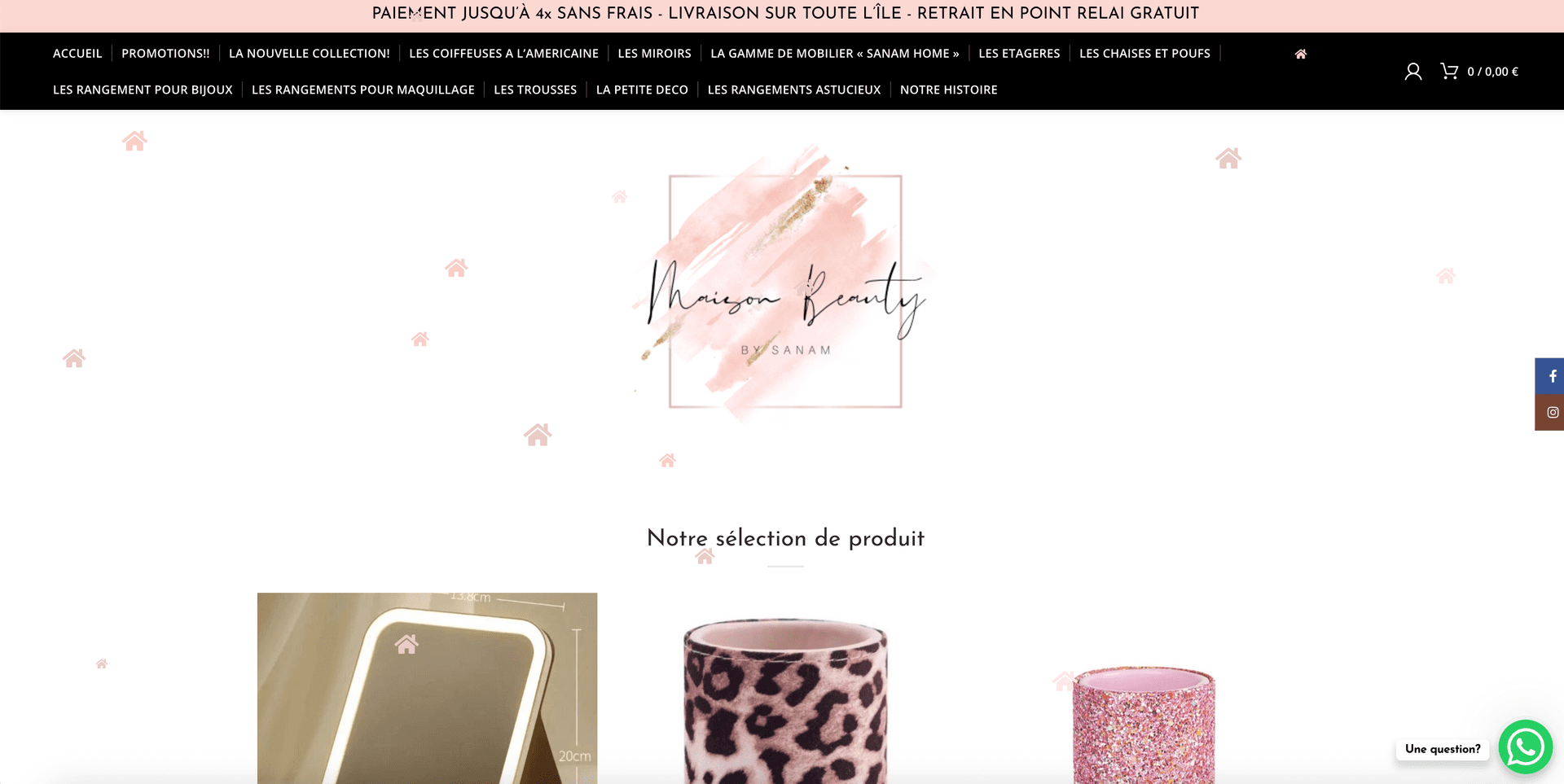 Maison Beauty by Sanam - Site internet créé par Fibroweb, agence web à Perpignan